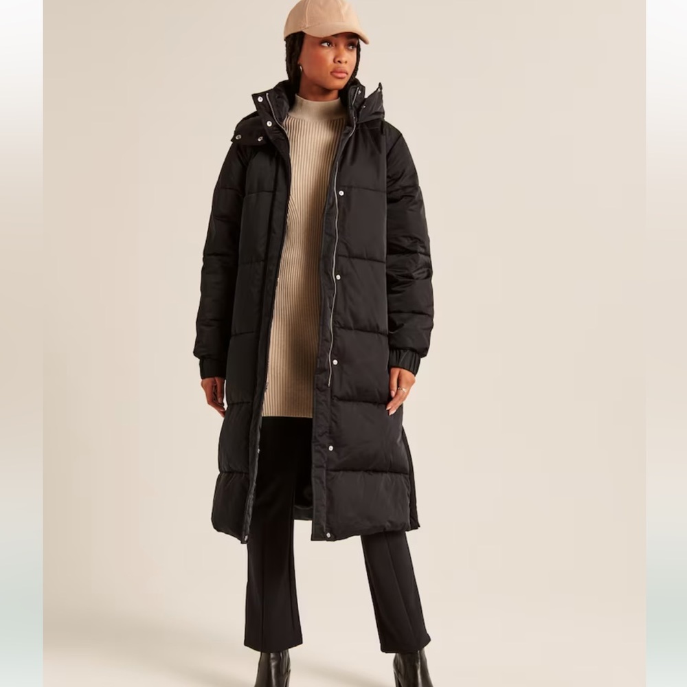 *NWT* Abercrombie & Fitch Ultra Long Puffer XXS Petite Black